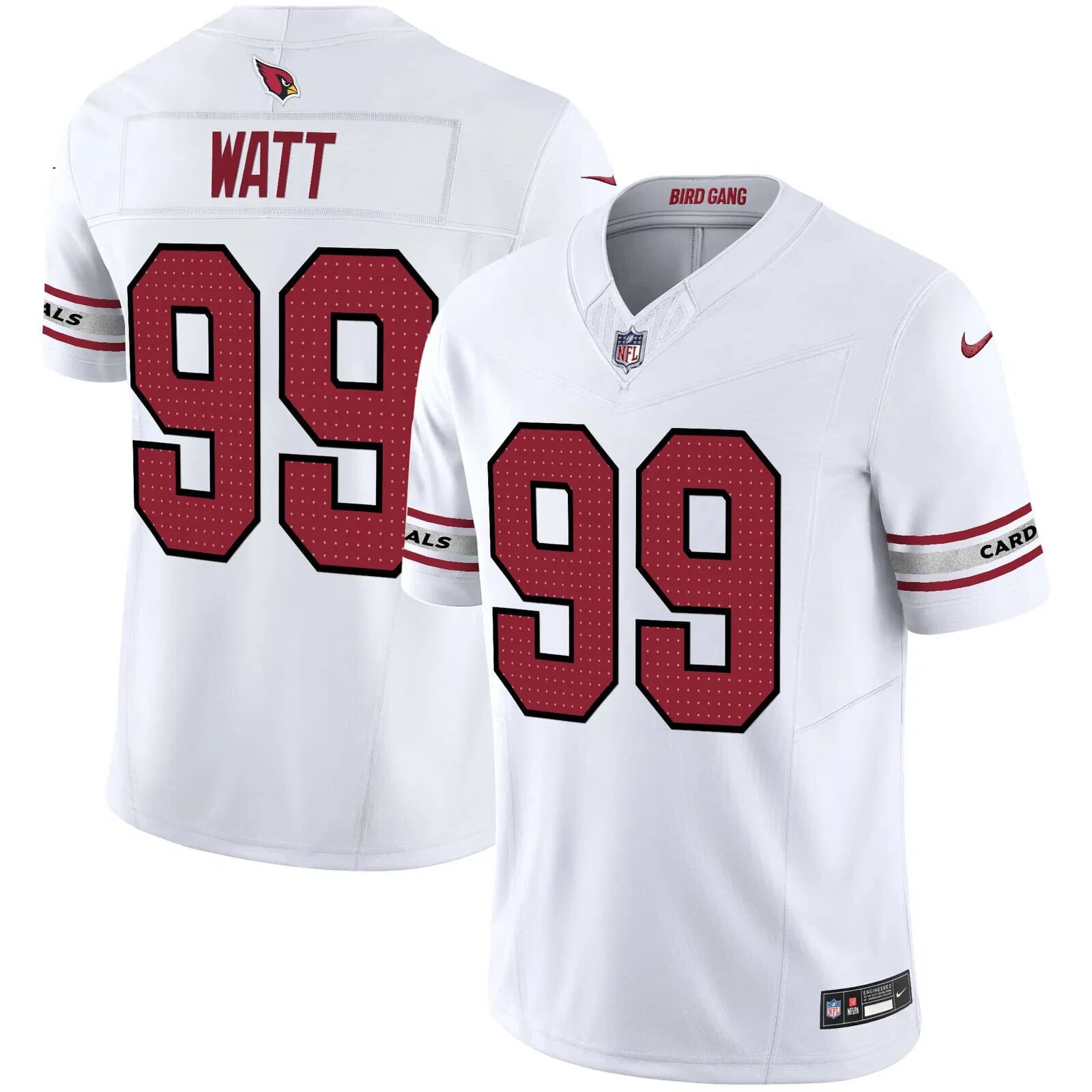 Men Arizona Cardinals #99 Watt White Nike 2024 Vapor Limited NFL Jersey